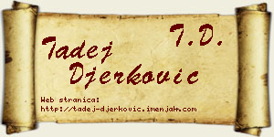 Tadej Đerković vizit kartica